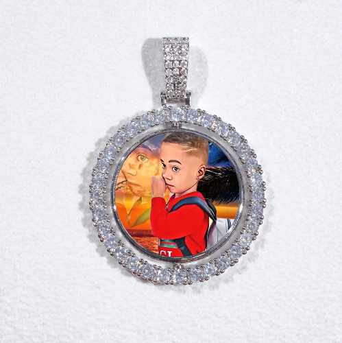 3D Spinning 2-Faced Custom Picture Pendant