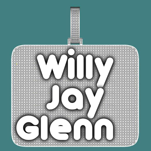 CUSTOM LETTER NECKLACE 3D BIG SQUARE