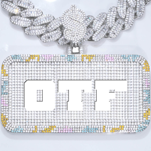 CUSTOM LETTER NECKLACE 3D COLORFUL SQUARE