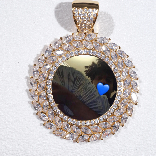 Large 3D Wheat Ear Custom Picture Pendant