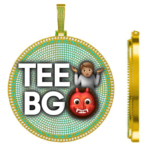 CUSTOM LETTER NECKLACE 3D BIG DISC