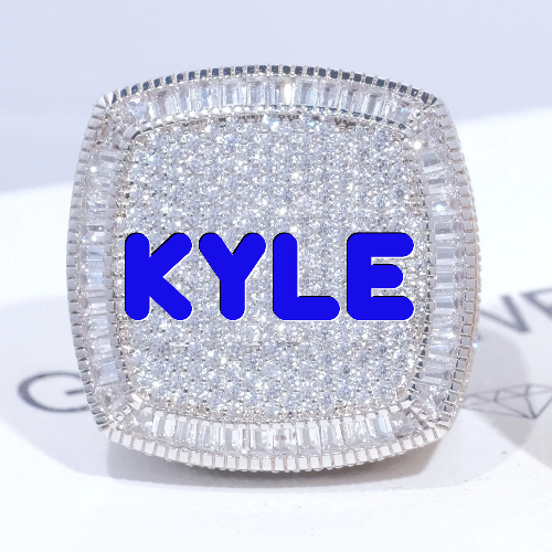 CUSTOM LETTER 3D ICED RING