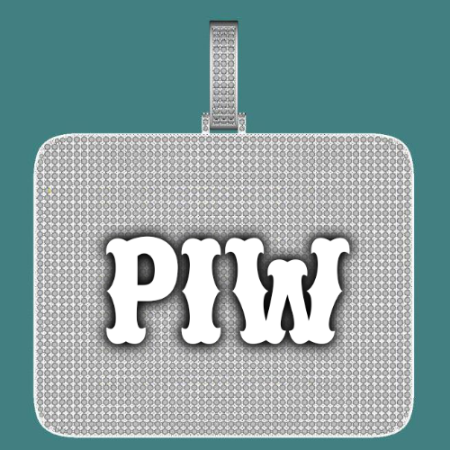 CUSTOM LETTER NECKLACE 3D BIG SQUARE