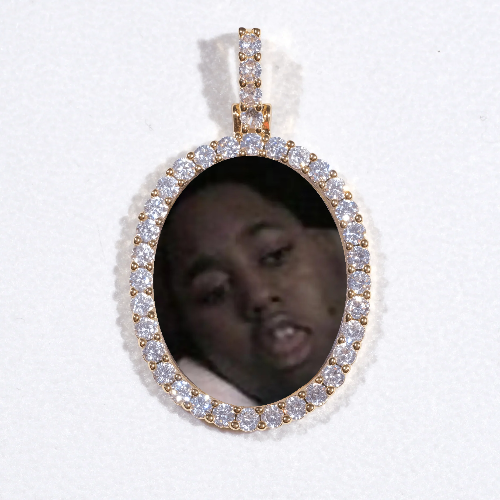 3D Oval Custom Picture Pendant
