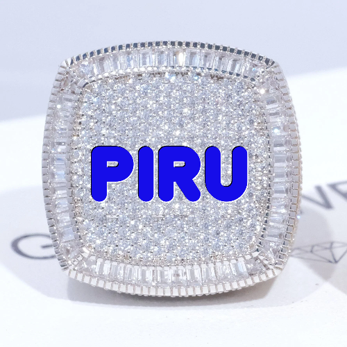 CUSTOM LETTER 3D ICED RING