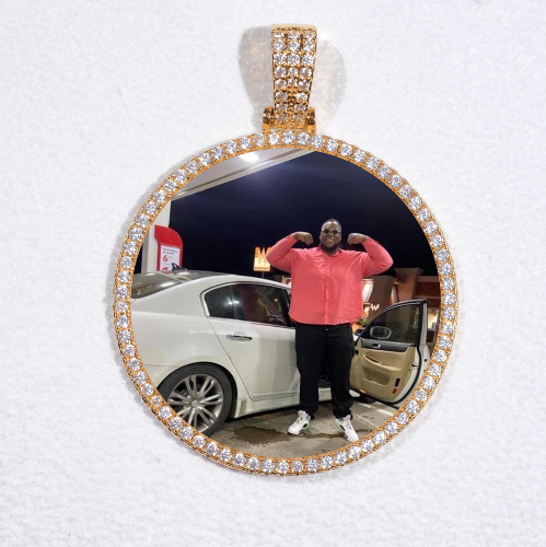 MEDIUM 3D CIRCLE CUSTOM PICTURE PENDANT