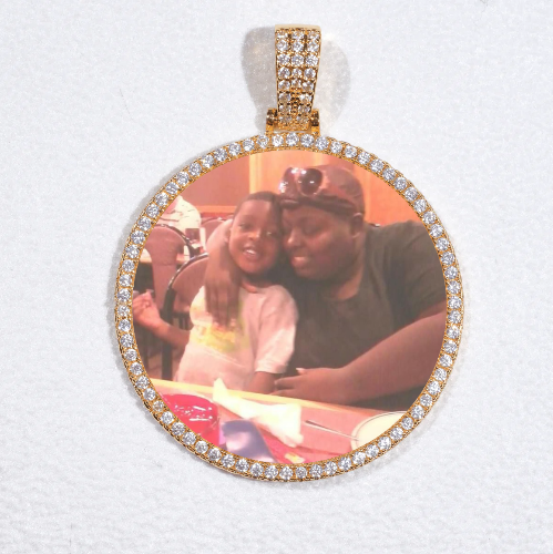 MEDIUM 3D CIRCLE CUSTOM PICTURE PENDANT