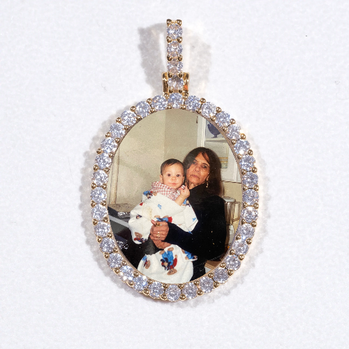 3D Oval Custom Picture Pendant