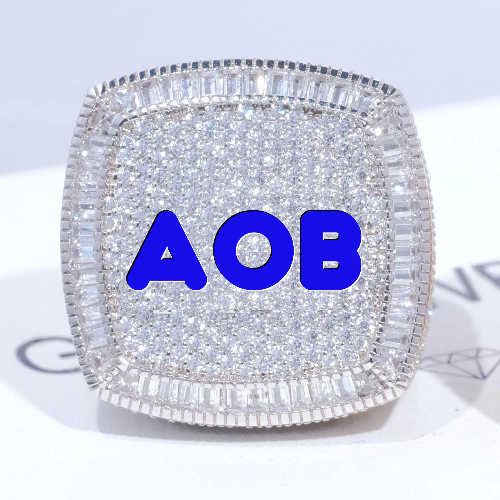 CUSTOM LETTER 3D ICED RING