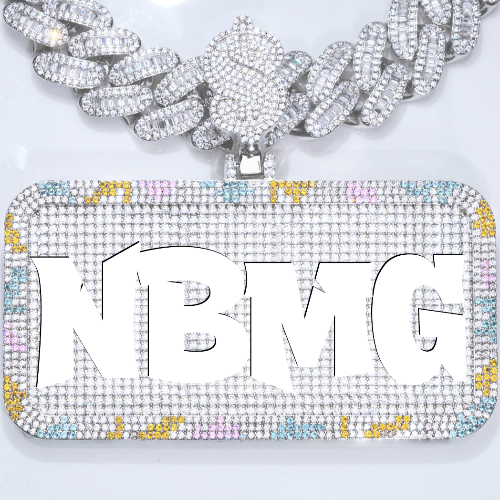 CUSTOM LETTER NECKLACE 3D COLORFUL SQUARE