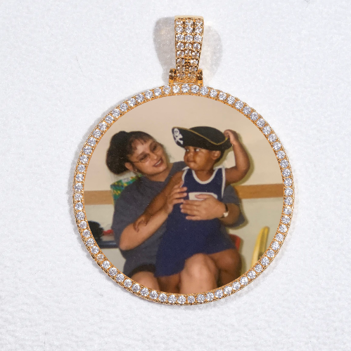 MEDIUM 3D CIRCLE CUSTOM PICTURE PENDANT
