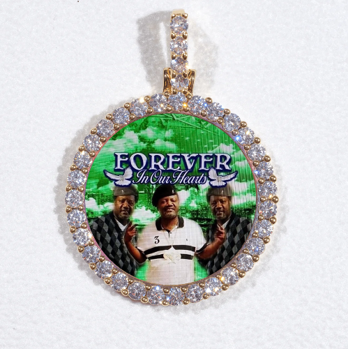 3D CIRCLE CUSTOM PICTURE PENDANT SMALL SIZE