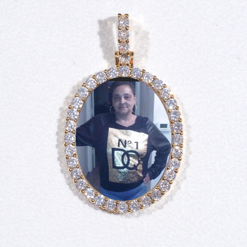 3D Oval Custom Picture Pendant