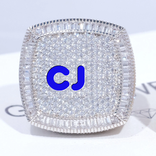 CUSTOM LETTER 3D ICED RING