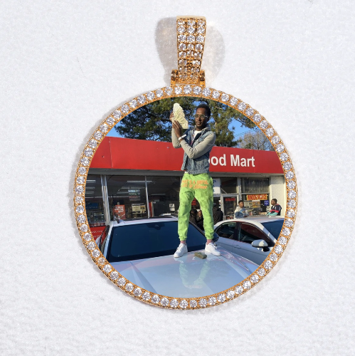 MEDIUM 3D CIRCLE CUSTOM PICTURE PENDANT