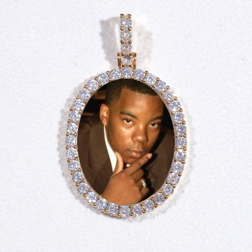 3D Oval Custom Picture Pendant