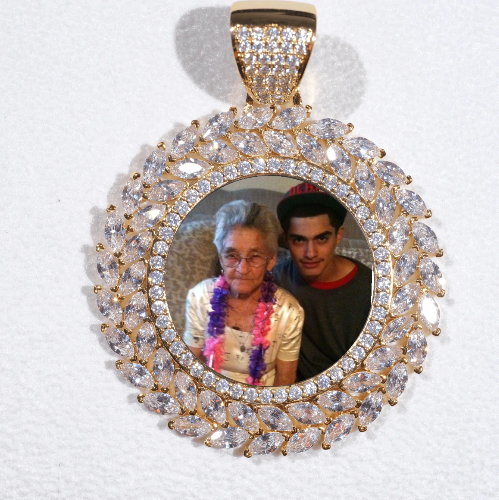 Large 3D Wheat Ear Custom Picture Pendant
