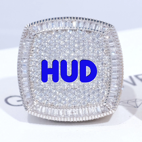 CUSTOM LETTER 3D ICED RING