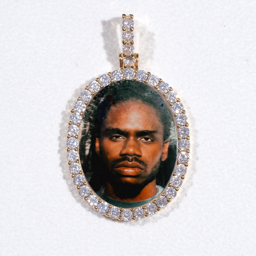 3D Oval Custom Picture Pendant