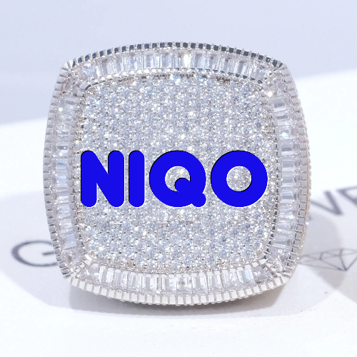 CUSTOM LETTER 3D ICED RING