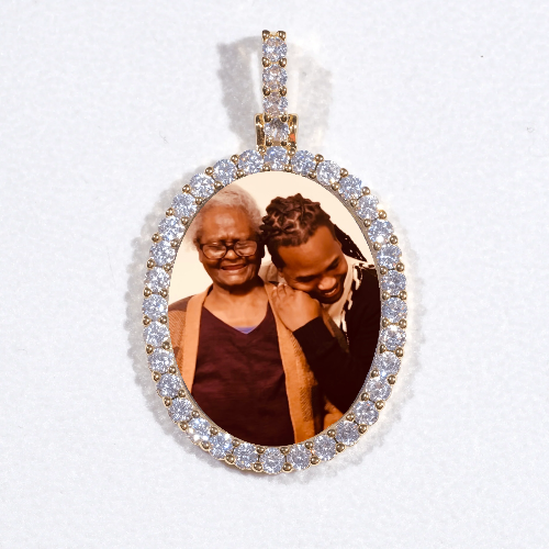 3D Oval Custom Picture Pendant