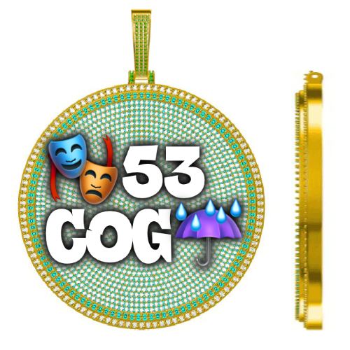 CUSTOM LETTER NECKLACE 3D BIG DISC