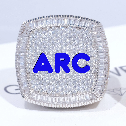 CUSTOM LETTER 3D ICED RING