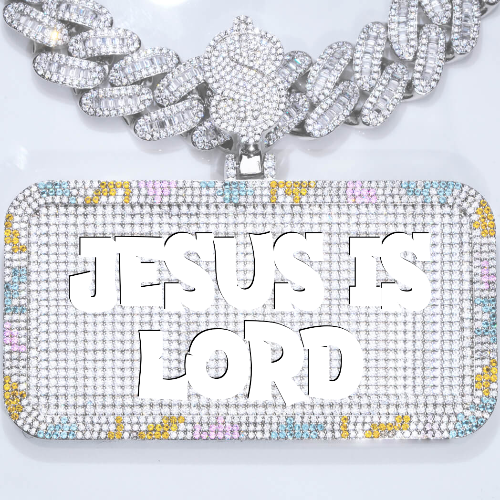 CUSTOM LETTER NECKLACE 3D COLORFUL SQUARE