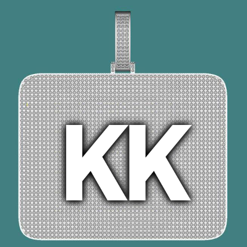 CUSTOM LETTER NECKLACE 3D BIG SQUARE