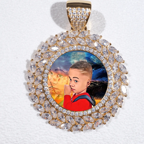 Large 3D Wheat Ear Custom Picture Pendant