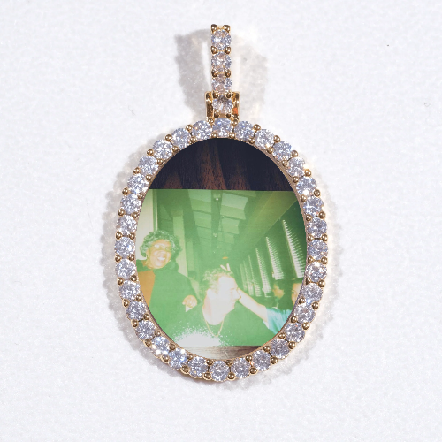 3D Oval Custom Picture Pendant