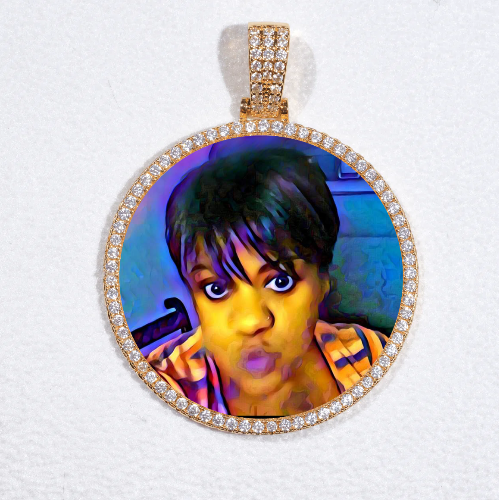 MEDIUM 3D CIRCLE CUSTOM PICTURE PENDANT