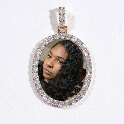 3D Oval Custom Picture Pendant