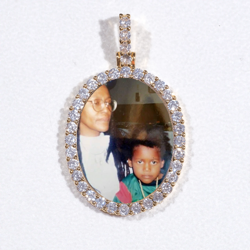 3D Oval Custom Picture Pendant
