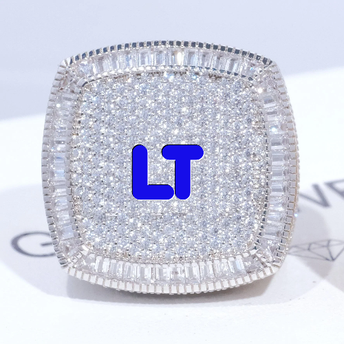 CUSTOM LETTER 3D ICED RING