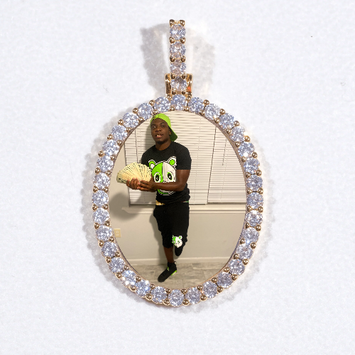 3D Oval Custom Picture Pendant