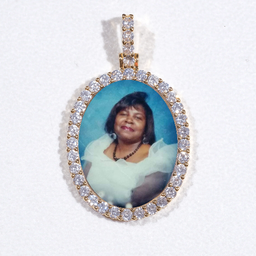 3D Oval Custom Picture Pendant