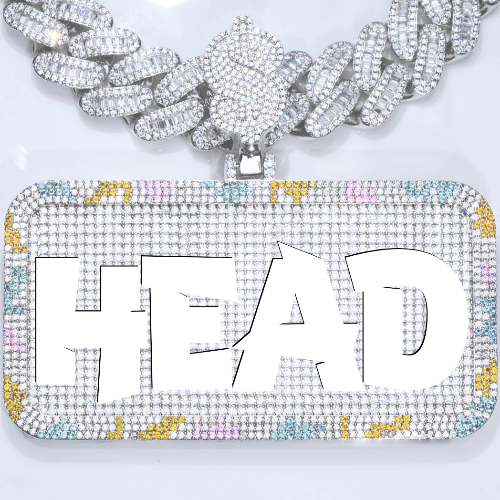 CUSTOM LETTER NECKLACE 3D COLORFUL SQUARE