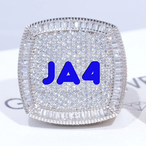 CUSTOM LETTER 3D ICED RING