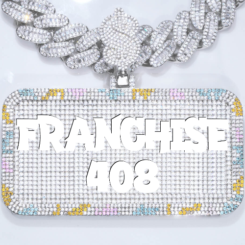 CUSTOM LETTER NECKLACE 3D COLORFUL SQUARE