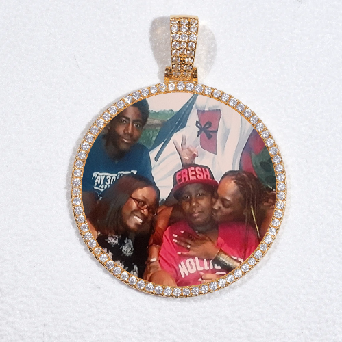 MEDIUM 3D CIRCLE CUSTOM PICTURE PENDANT