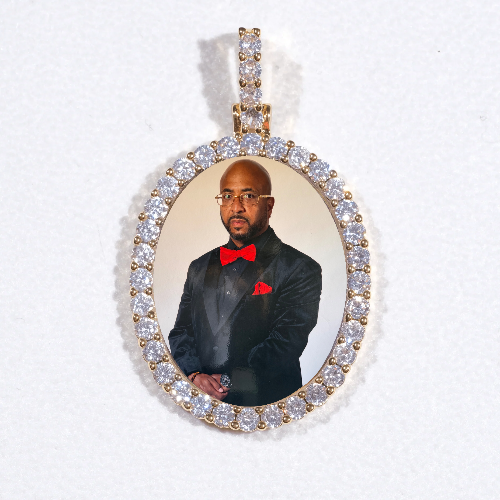 3D Oval Custom Picture Pendant