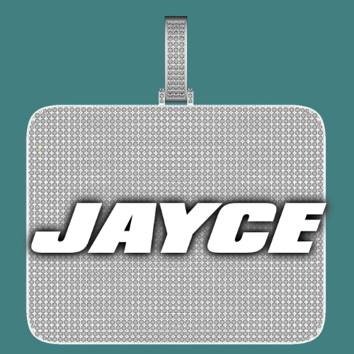 CUSTOM LETTER NECKLACE 3D BIG SQUARE
