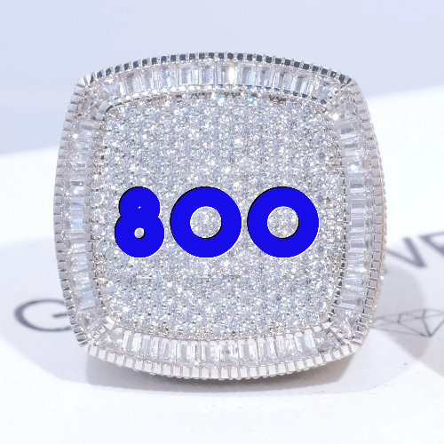 CUSTOM LETTER 3D ICED RING