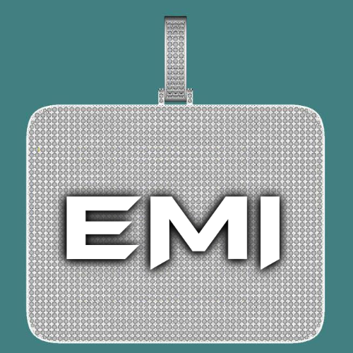 CUSTOM LETTER NECKLACE 3D BIG SQUARE