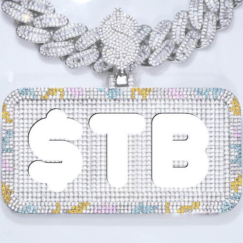 CUSTOM LETTER NECKLACE 3D COLORFUL SQUARE