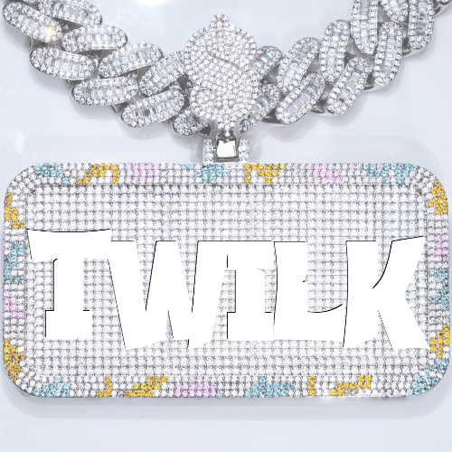 CUSTOM LETTER NECKLACE 3D COLORFUL SQUARE