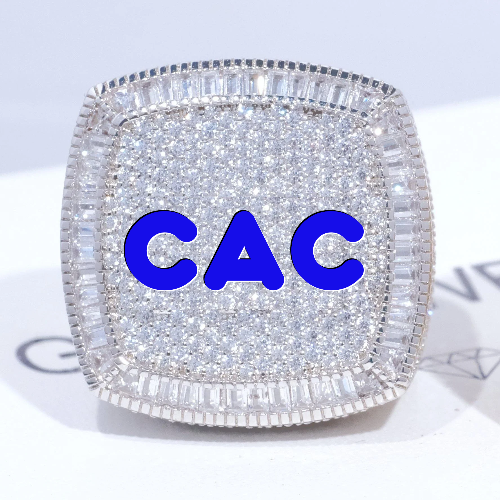 CUSTOM LETTER 3D ICED RING