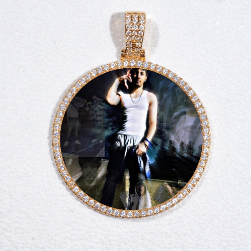MEDIUM 3D CIRCLE CUSTOM PICTURE PENDANT