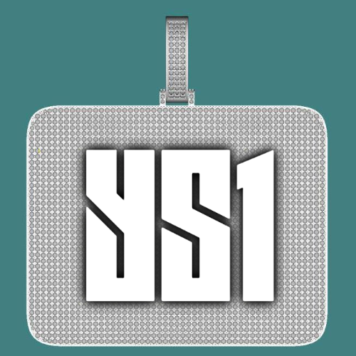 CUSTOM LETTER NECKLACE 3D BIG SQUARE